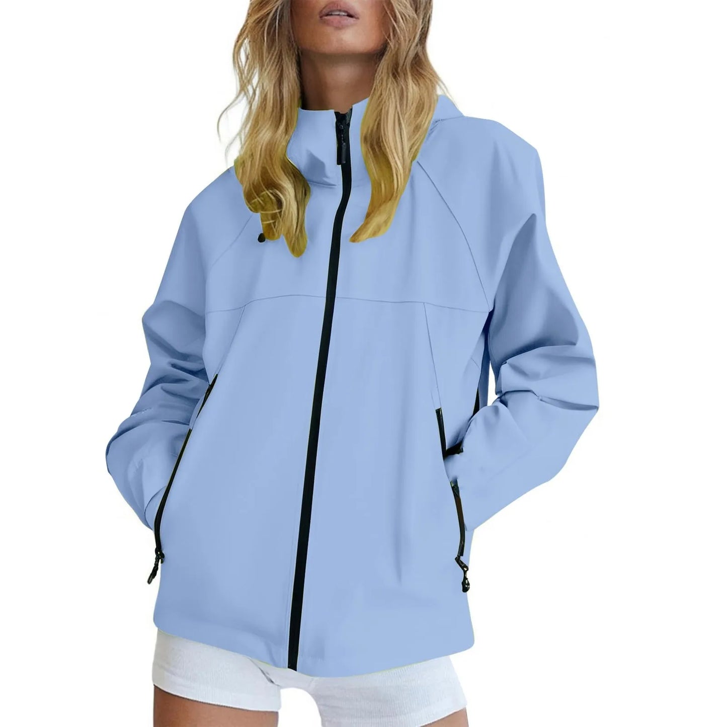 Women'S Jacket New Autumn Thin Coat Casual Windbreaker Female Protection Jacket Basic Zipper Coat Tops Chaquetas De Mujer