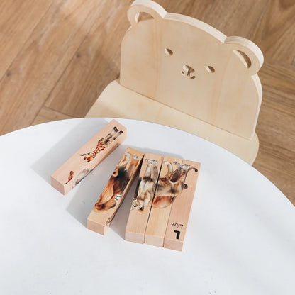 Wooden Block Baby Toys Wooden Children's Educational Toys Animal Matching Puzzle toddler Toys 3 Year Old Game Baby Games 2 Years