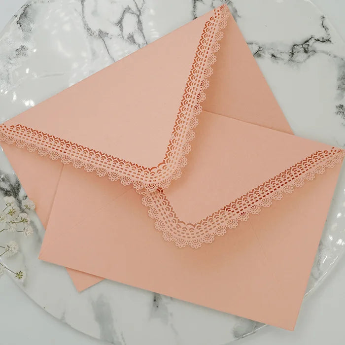 1PC Vintage Western Envelopes Kawaii Hollow Lace Letter Pads Bag Wedding Party Invitation Cards Cover Envelopes for Letter Pads