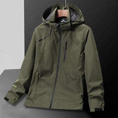Men Women Jacket Waterproof Outdoor Windbreaker Thin Hoodie Hiking Sport Couples Style Coat 7XL Windproof Coat Large Size Parkas