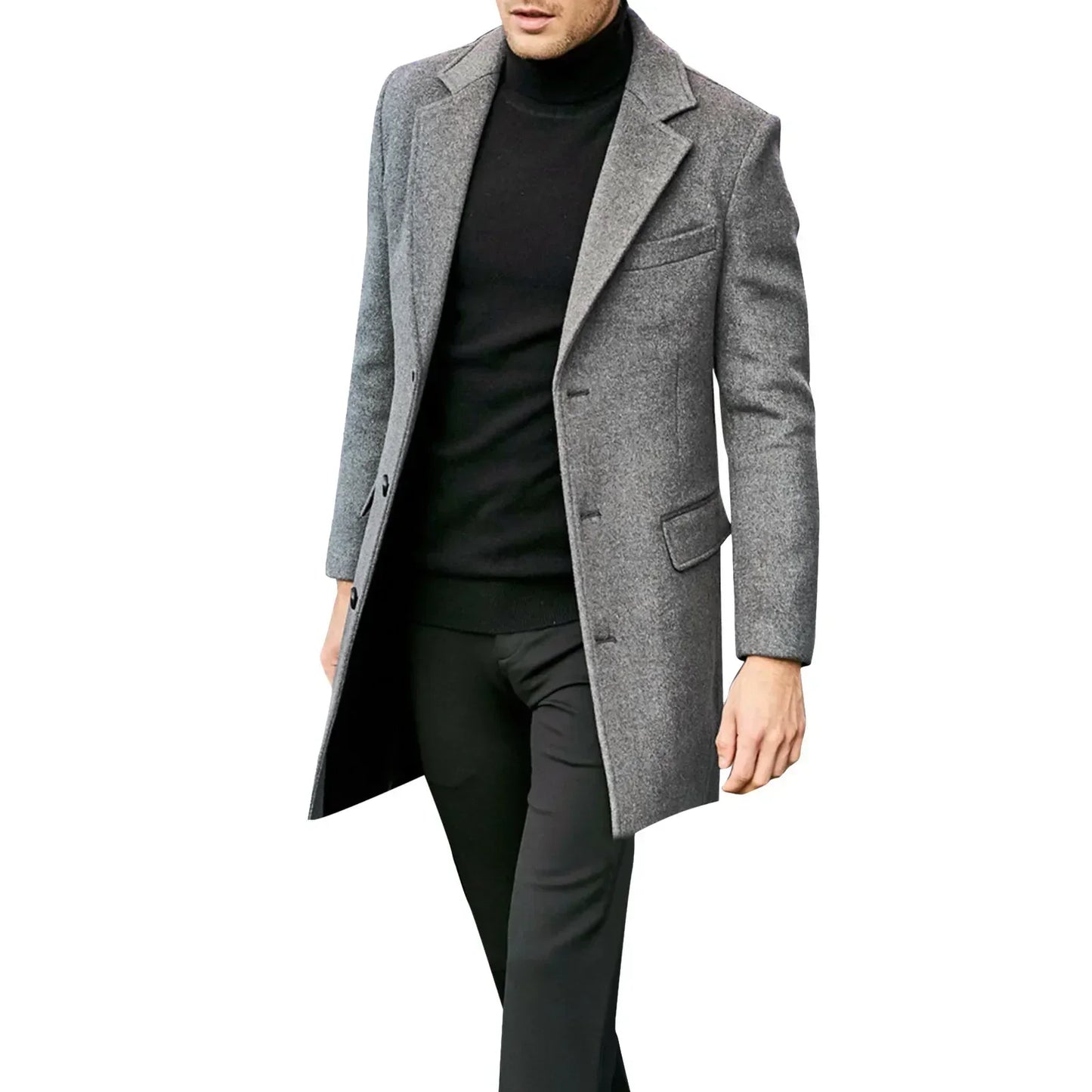 Men's Long Sleeve Plus Size Winter Coat Lapel Collar Padded Leather Jacket Vintage Thicken Coat Sheepskin Jacket Mens Topcoat