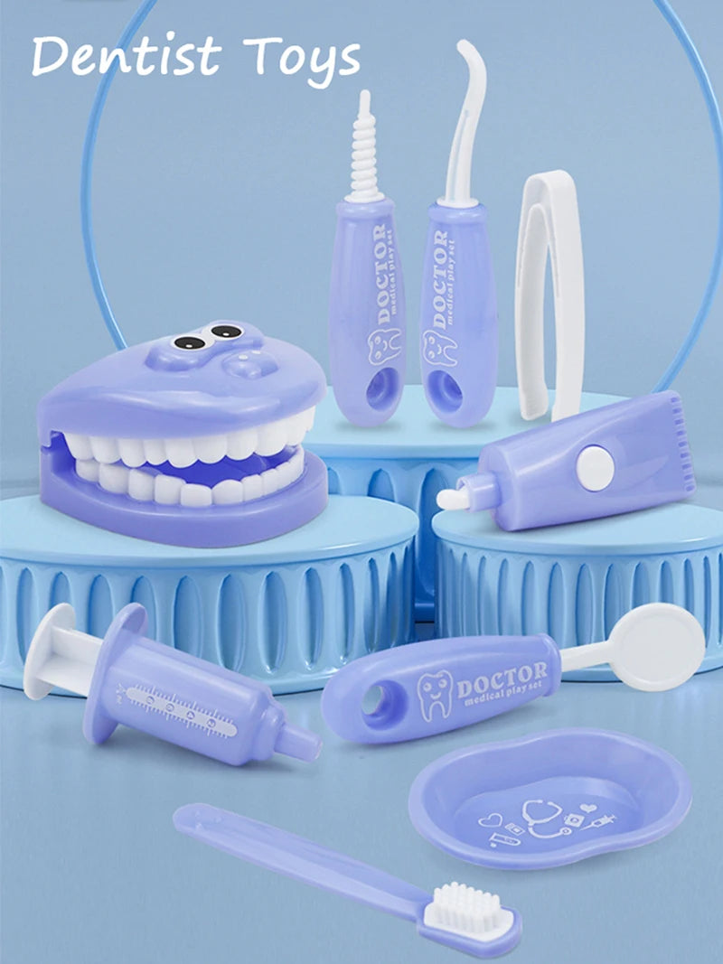 Children Dentist Pretend Play Toys Simulation Dentist Tools Hygienic Habits Cultivation Role Play Game Educational Toys For Kids