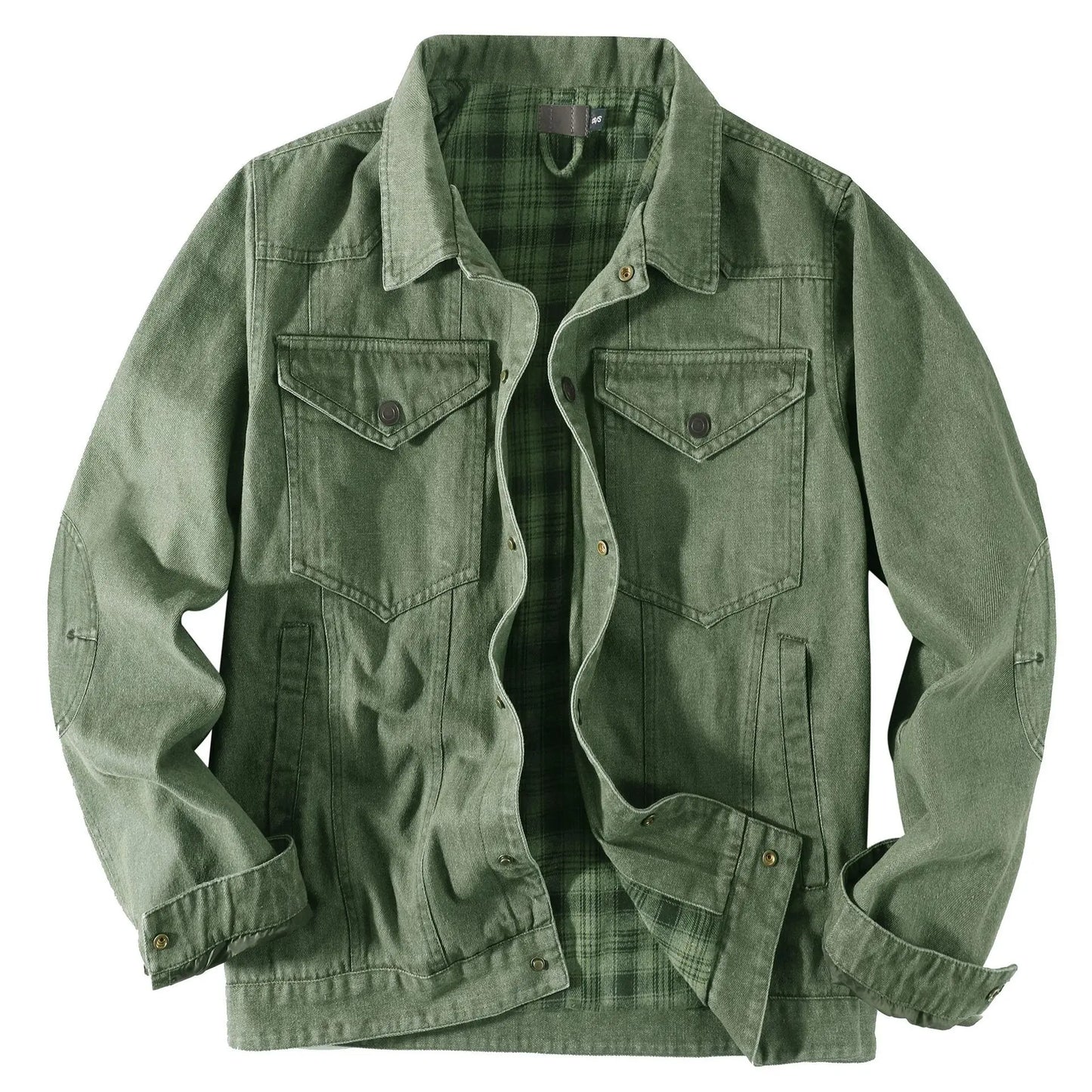 Men's Spring and Autumn Fashion Versatile Jacket Pure Cotton Casual Loose Collar Jacket High end Business workwear Top Coat