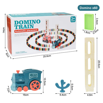 Educational Children's Toys Colorful Dominoes Fun Automatic Delivery Electric Small Train Educational DIY Toys