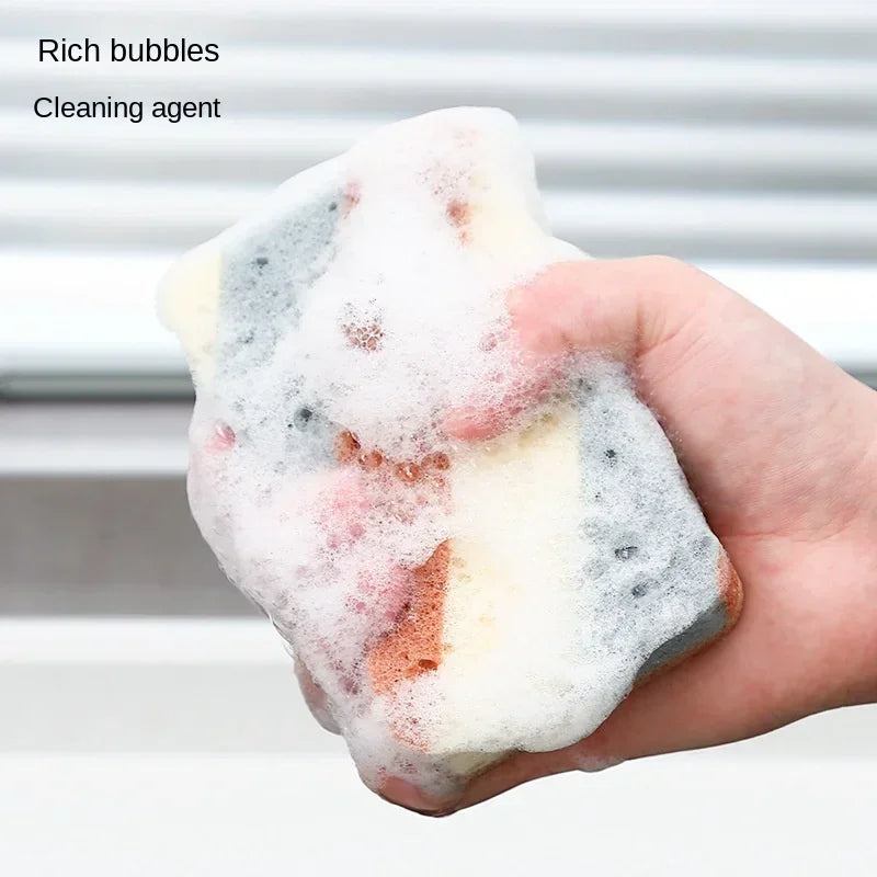 Cleaning Tools 5/10/20 Pieces Dishwashing Sponge Wood Pulp Cotton Color Magic Cleaning Sponge Pot Brush Kitchen Washing Tools