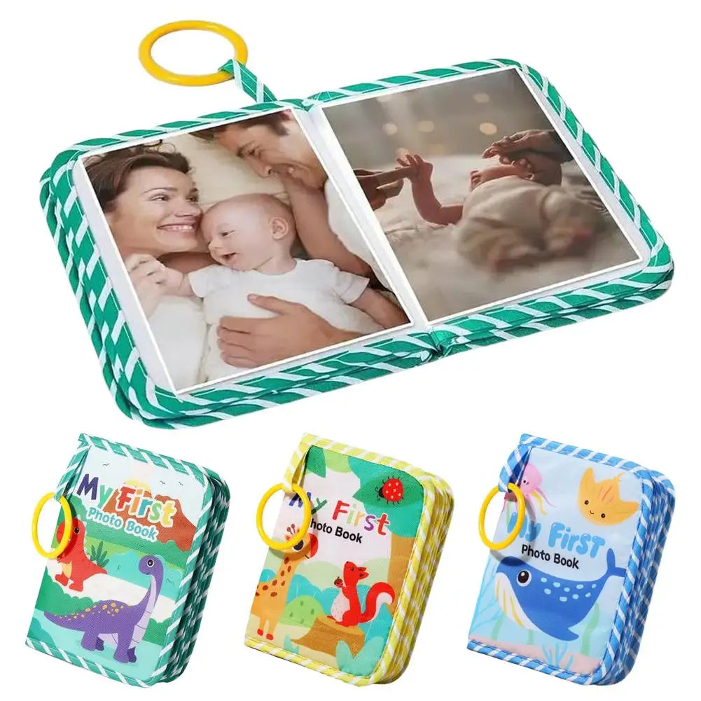 Baby Photo Album Soft Baby Book First Year Baby Photo Book Safe Mirror Family Memory Book For Newborns Toddler 1st Birthday Gift