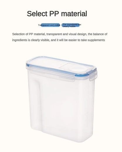 Kitchen Food Storage Tank Miscellaneous Grain Storage Box 2.5L/4L Set Transparent PP Sealed and Waterproof Storage Tank 4pc