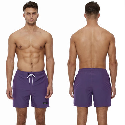 Escatch 2025 Mens Shorts Classic Quickly Dry Solid Sportswear Swim Trunks Beach Mesh Liner Surfing Traje De Baño Hombre Short