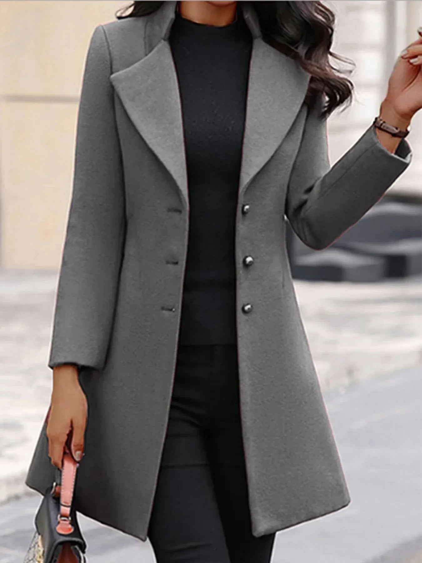 2024 Autumn/Winter New Women's Coat Korean Version Slim Fit Mid length Women's Woolen Coat