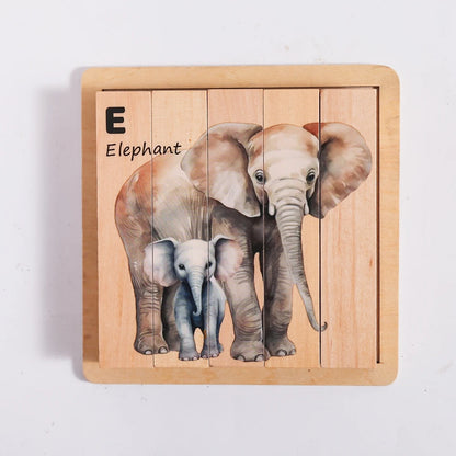 Wooden Block Baby Toys Wooden Children's Educational Toys Animal Matching Puzzle toddler Toys 3 Year Old Game Baby Games 2 Years