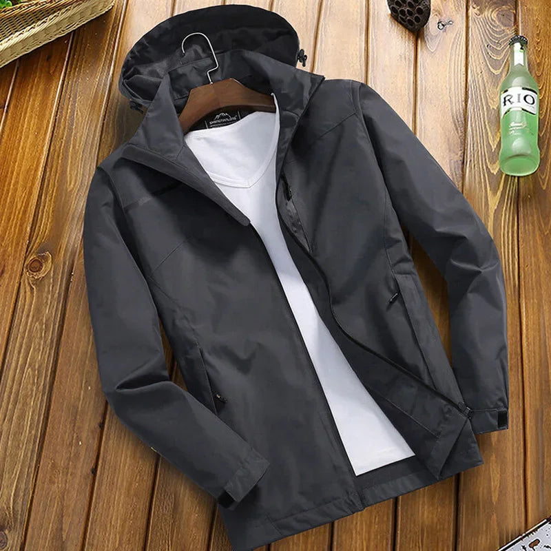 Men Women Jacket Waterproof Outdoor Windbreaker Thin Hoodie Hiking Sport Couples Style Coat 7XL Windproof Coat Large Size Parkas