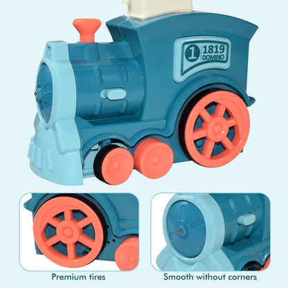 Educational Children's Toys Colorful Dominoes Fun Automatic Delivery Electric Small Train Educational DIY Toys