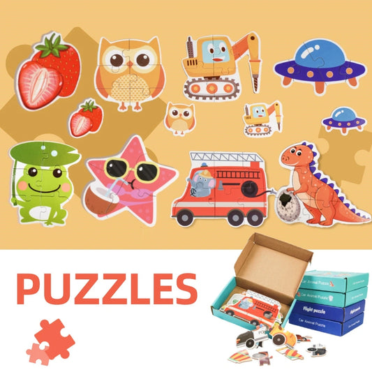 Children's puzzle toys, early education enlightenment cognition, cartoon patterns multiple themes
