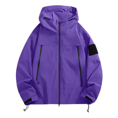 Women'S Tops Hooded Windbreaker Women'S Jacket Waterproof Coat Outdoor Travel Contrast Functional Style Solid Color Adventure