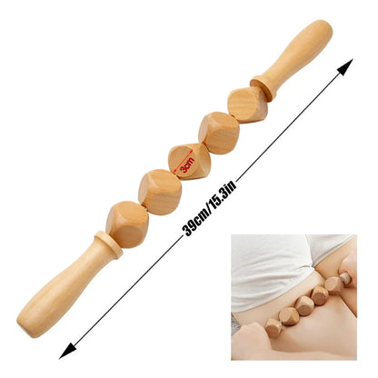 Wood Curved Massage Roller Stick Anti Cellulite Lymphatic Drainage Massager Body Gua Sha Maderotherapy Muscle Massage Relaxation