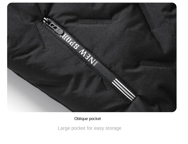 Men's winter faux wool cotton coat thick cotton coat warm and casual versatile loose and oversized stand up collar cotton coat