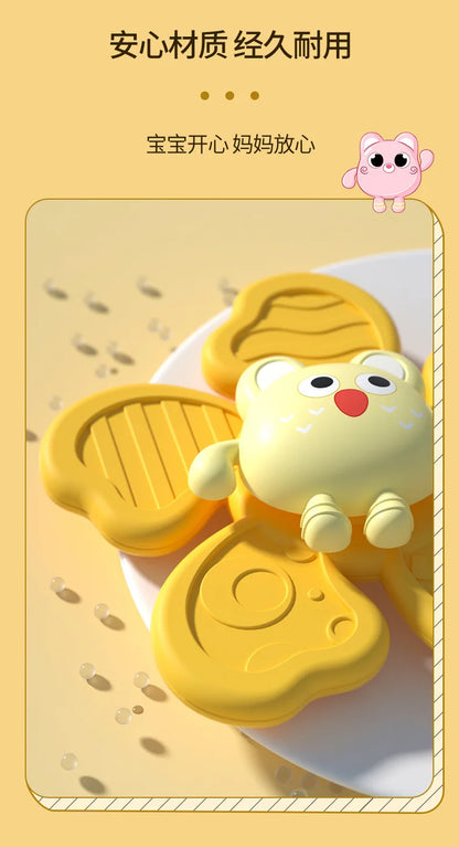 Baby Bath Toys Funny Bathing Sucker Spinner Suction Cup Cartoon Rattles Fidget Educational Toy Montessori Children Boy Girl Gift