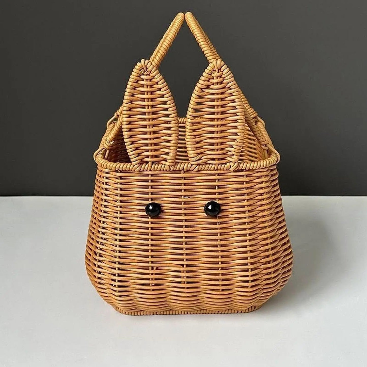 Bunny Easter Woven Basket Craft Storage Basket for Kitchen Restaurant Pantry