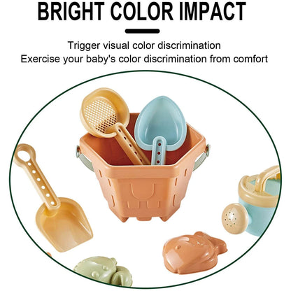 Baby Beach Toys Children Outdoor Games Sand Play Set Infants Digging Sand Plastic Shovels Buckets Water Play Beach Toys for Kids