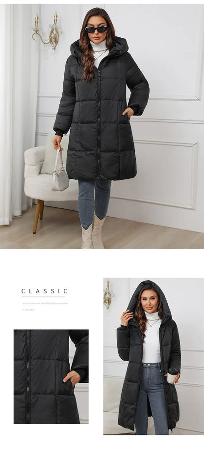 Women Long Coat 2024 New Autumn Winter Parkas Female Thick Down Cotton Coat Femme Casual Short Warm Thick Outerwear Ladies Top