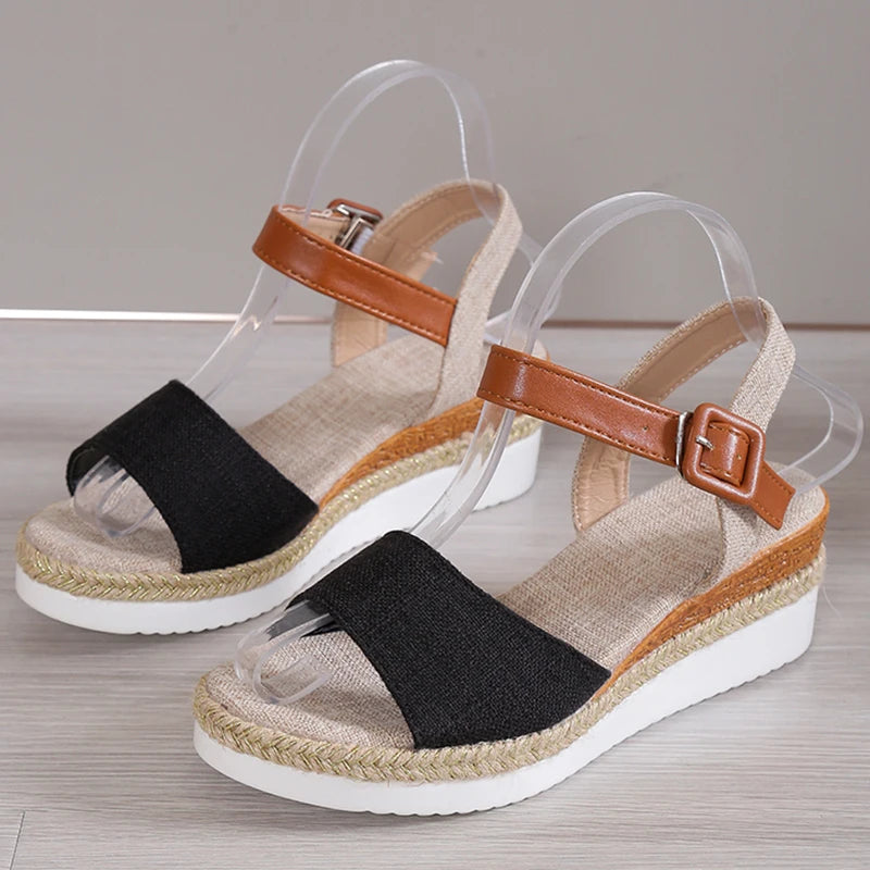 Summer Shoes Sandals Women Soft Sandals Ladies Slip On Sandals For Women Wedge Ladies Shoes Plus Size Footwear Slipper Female