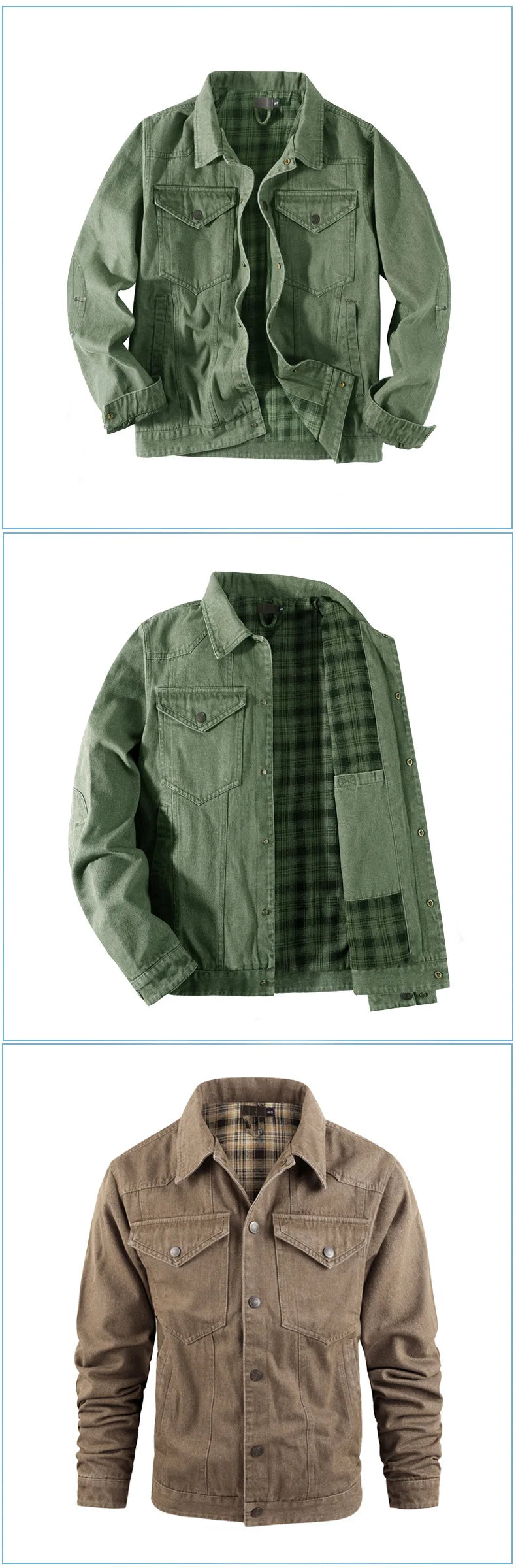 Men's Spring and Autumn Fashion Versatile Jacket Pure Cotton Casual Loose Collar Jacket High end Business workwear Top Coat