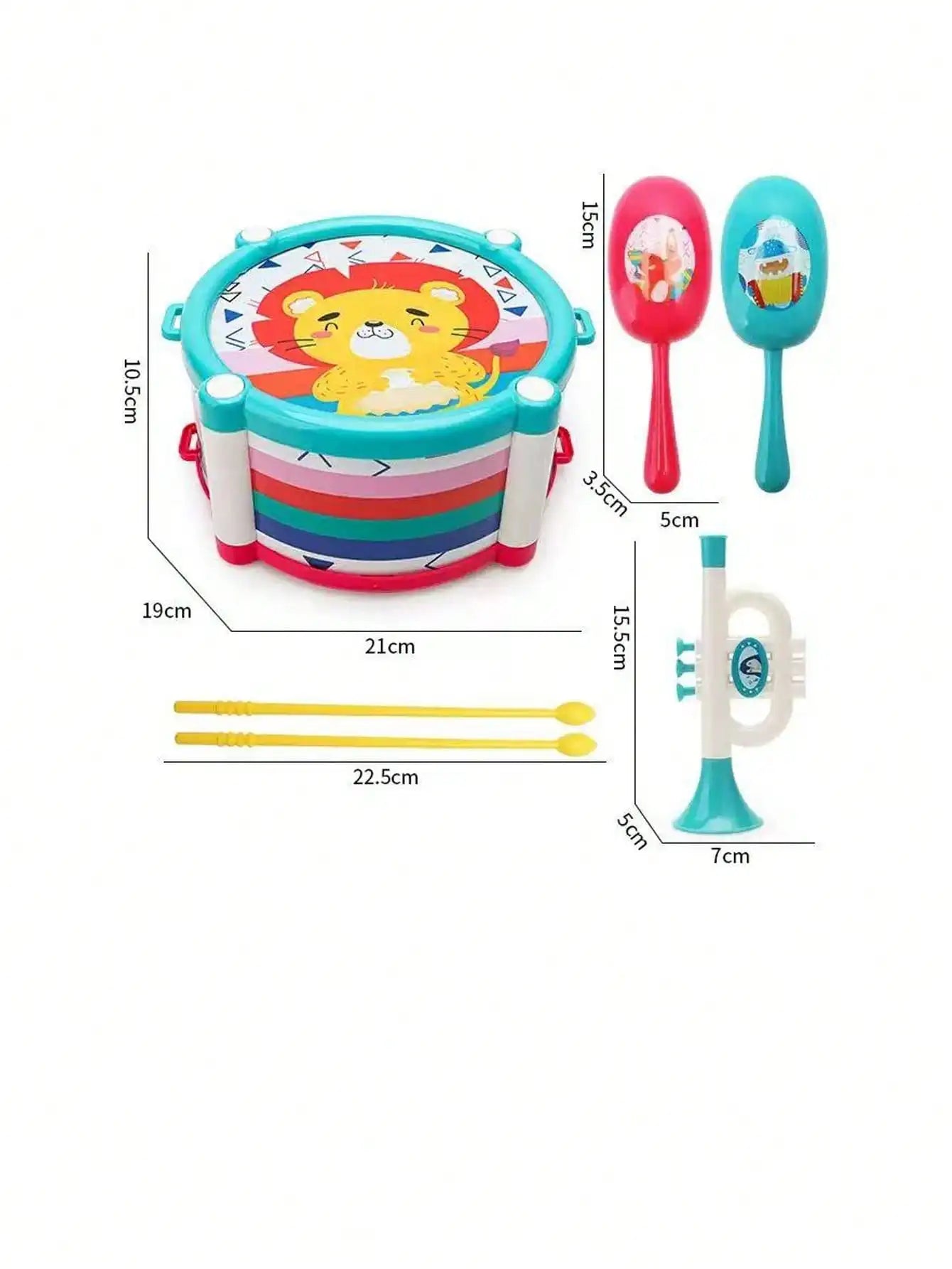 1 set of children's musical instrument toys, suitable for indoor and outdoor children's music practice toys