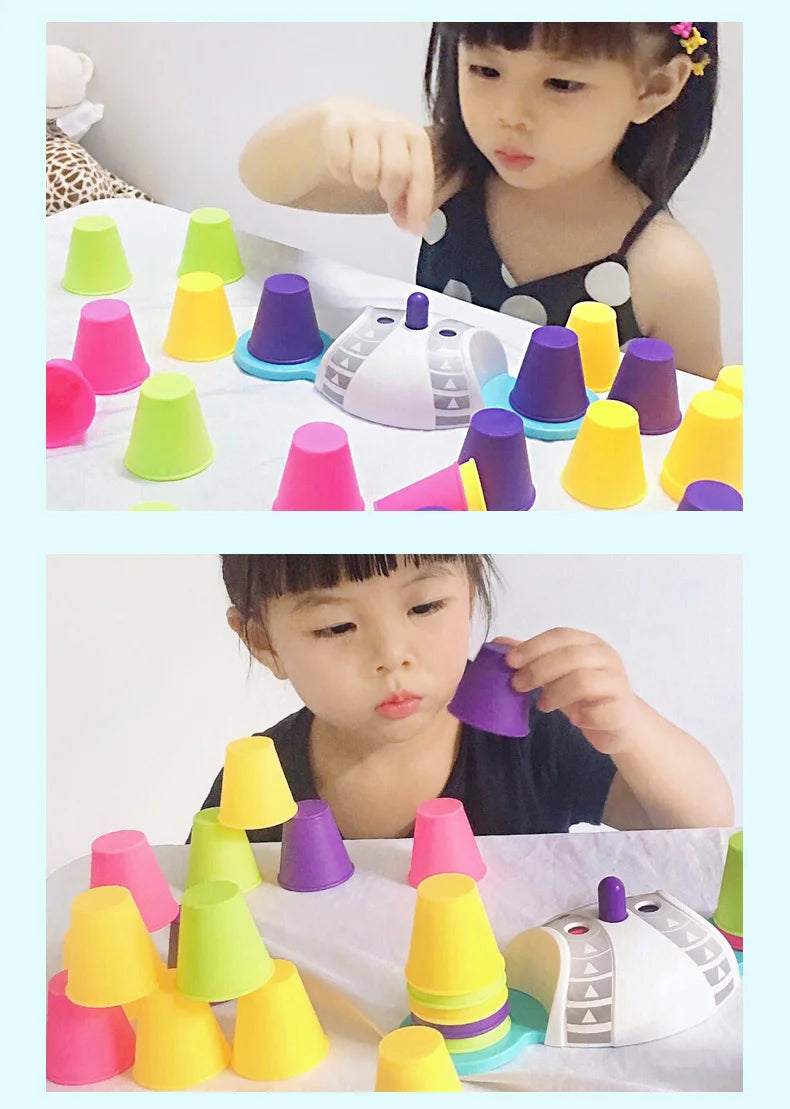 Improve Concentration Toys Interaction Table Games Logic Educational Training Stacking High Set Of Cup Children Puzzle Toys