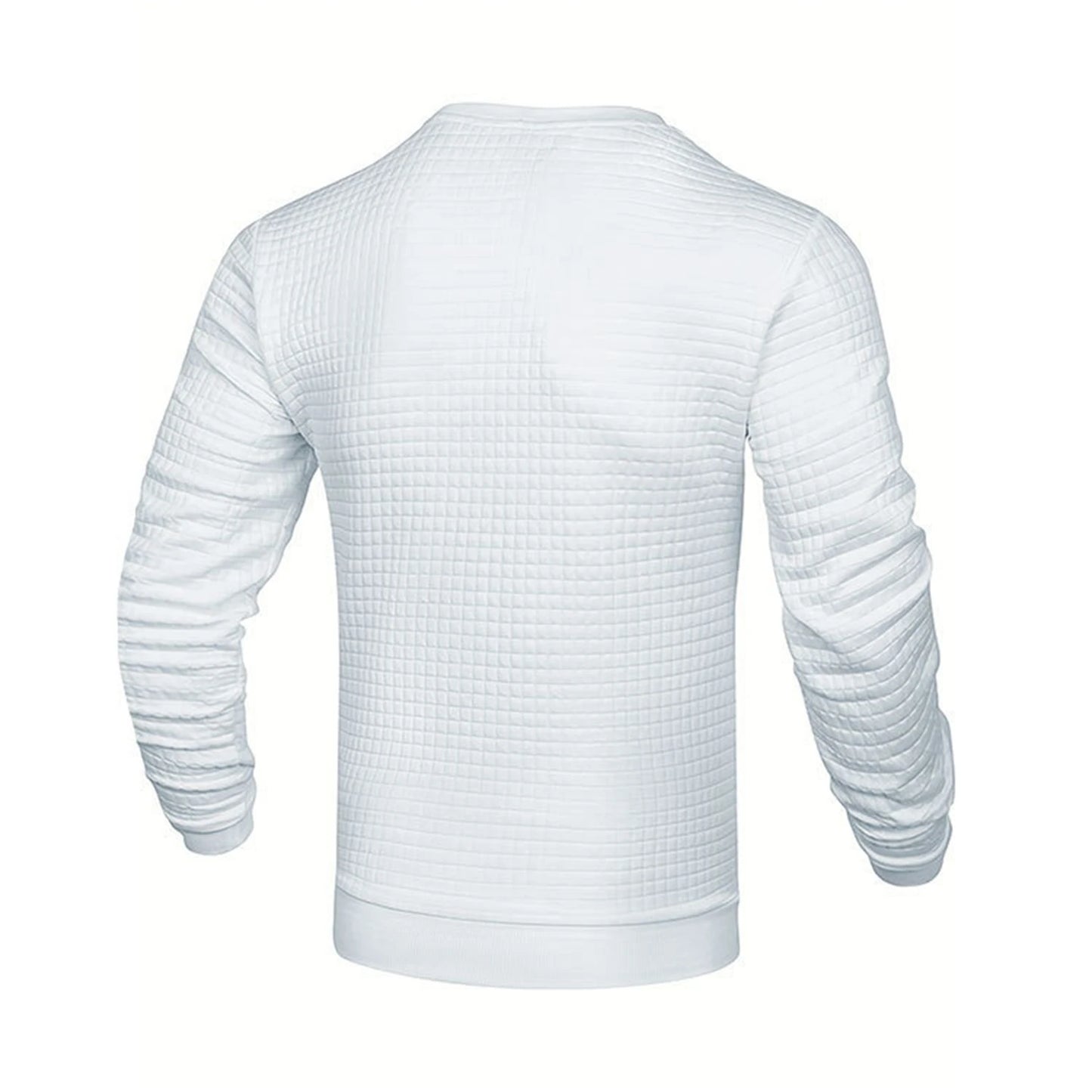 Men's coat fashion small check Waffle youth round neck jacquard check hoodie