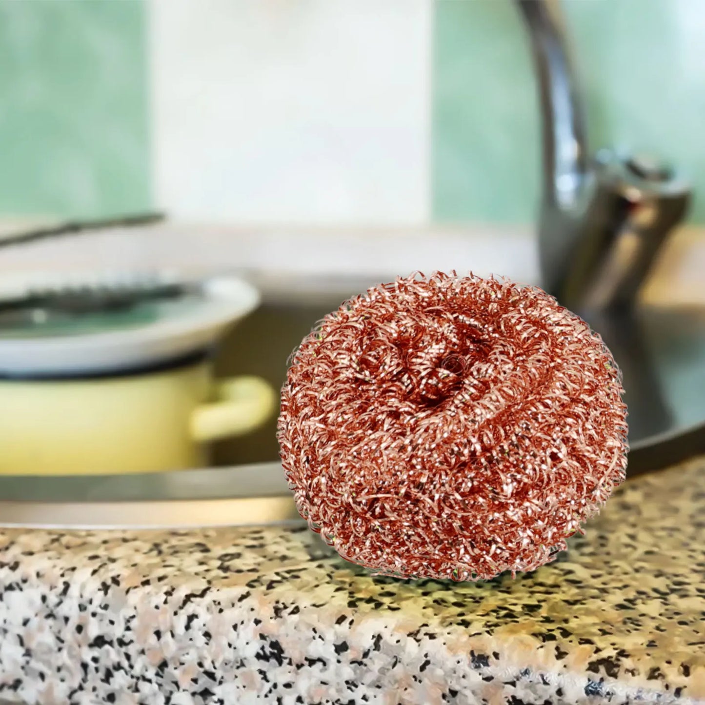 Kitchen Cleaning Tools 3x Copper Metal Wire Sponge Ball Iron Tip Nozzle Cleaner Slag Remover Tool Cooper Coated Scourers