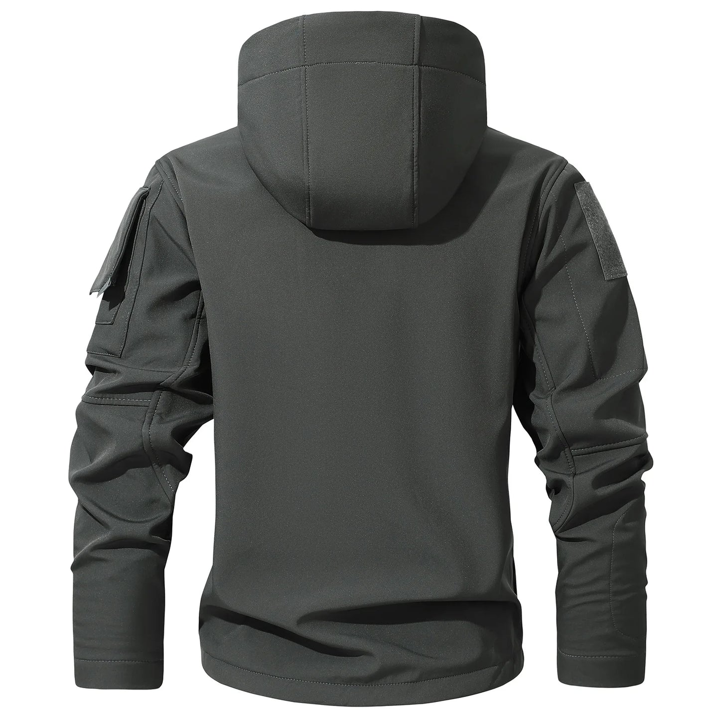 Mens workwear jacket loose fit hooded windbreaker outdoor casual streetwear stylish waterproof trekking coat rugged fashion