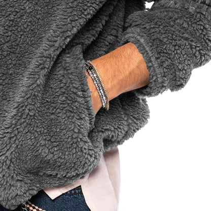 2024 American Style Heavy Coat Men's Winter Jacket Double-sided Fleece Warm Windbreaker Casual Sports Hooded Coat Bomber Jacket