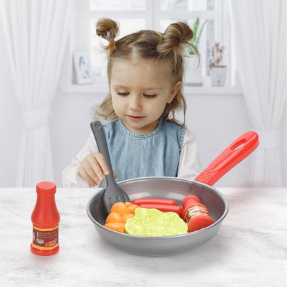 Children Imitate Kitchen Food Toys Birthday Cake Egg Tower Cooking Utensils Steak Fried Eggs Hot Dogs House Games Holiday Gifts
