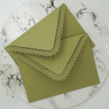 1PC Vintage Western Envelopes Kawaii Hollow Lace Letter Pads Bag Wedding Party Invitation Cards Cover Envelopes for Letter Pads