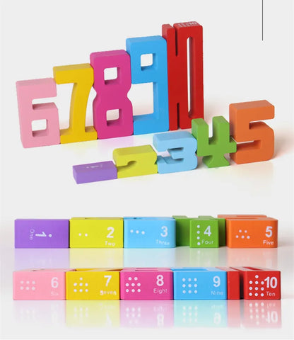 Digital Building Blocks Children's Educational Toys Baby Early Education Big Particle Color Building Blocks Holiday Gifts