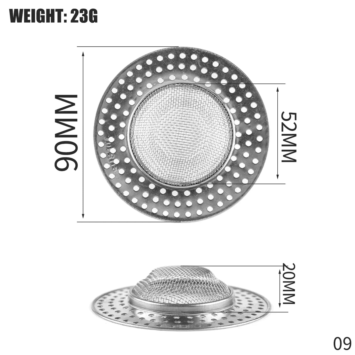 Hair Catcher Stopper Stainless Steel Bathtub Shower Drain Hole Filter Trap Metal Wire Sink Strainer Kitchen Bathroom Accessories