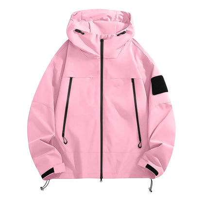 Women'S Tops Hooded Windbreaker Women'S Jacket Waterproof Coat Outdoor Travel Contrast Functional Style Solid Color Adventure
