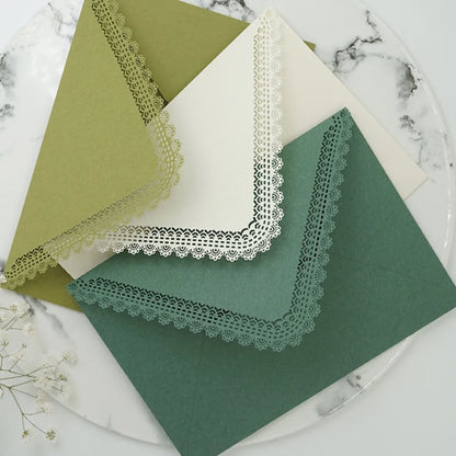 1PC Vintage Western Envelopes Kawaii Hollow Lace Letter Pads Bag Wedding Party Invitation Cards Cover Envelopes for Letter Pads