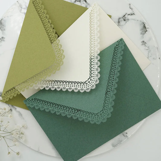 1PC Vintage Western Envelopes Kawaii Hollow Lace Letter Pads Bag Wedding Party Invitation Cards Cover Envelopes for Letter Pads