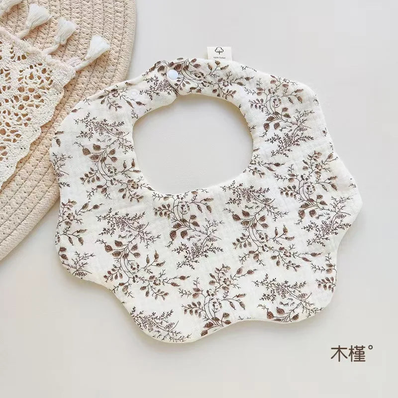 Newborn Baby Bibs for Boy Girl Cute Animal Burp Cloths Cotton Muslin Soft Infants Breathable Feeding Bibs Feeding Accessories