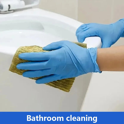 Disposable Blue Nitrile Gloves for Kitchen Cleaning Dishwashing Hairdressing Manicure Waterproof Household Tools Latex Free