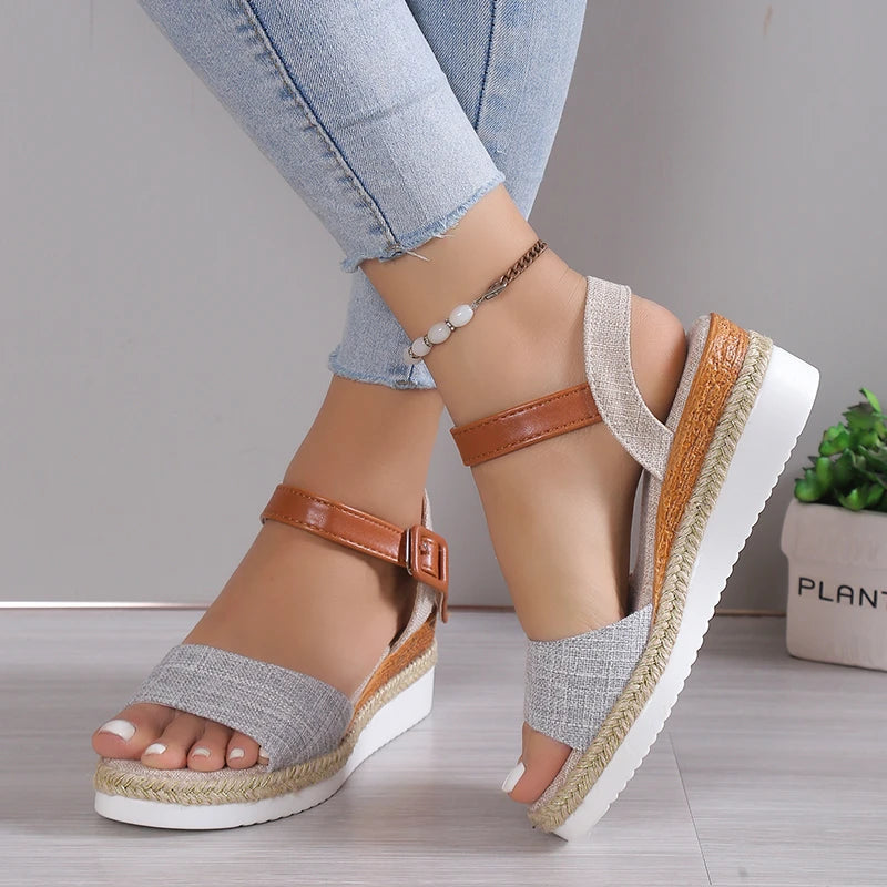 Summer Shoes Sandals Women Soft Sandals Ladies Slip On Sandals For Women Wedge Ladies Shoes Plus Size Footwear Slipper Female