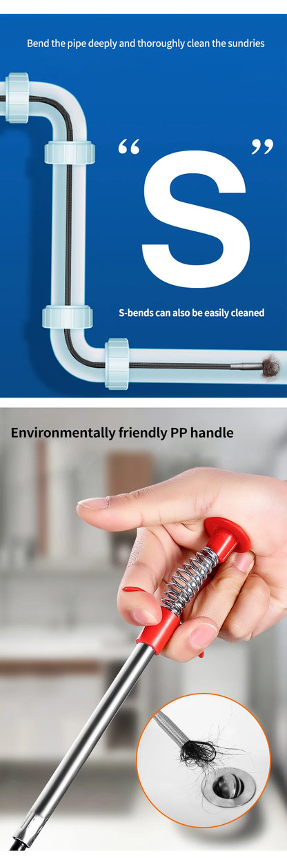Plumbing Four-claw Hook Dredger Sewer Toilet Tool Manual Toilet Grab Hair Cleaning Clogging Household