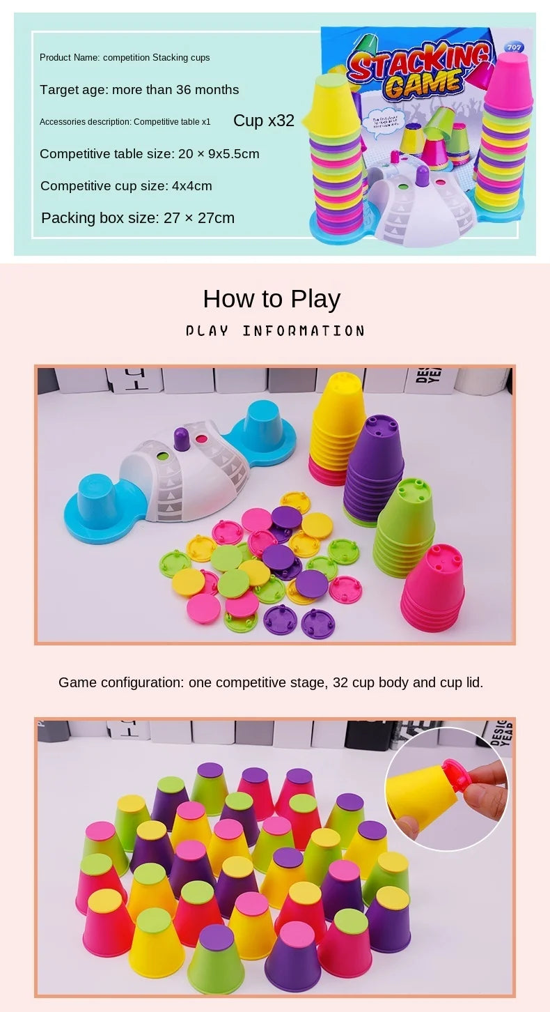 Improve Concentration Toys Interaction Table Games Logic Educational Training Stacking High Set Of Cup Children Puzzle Toys