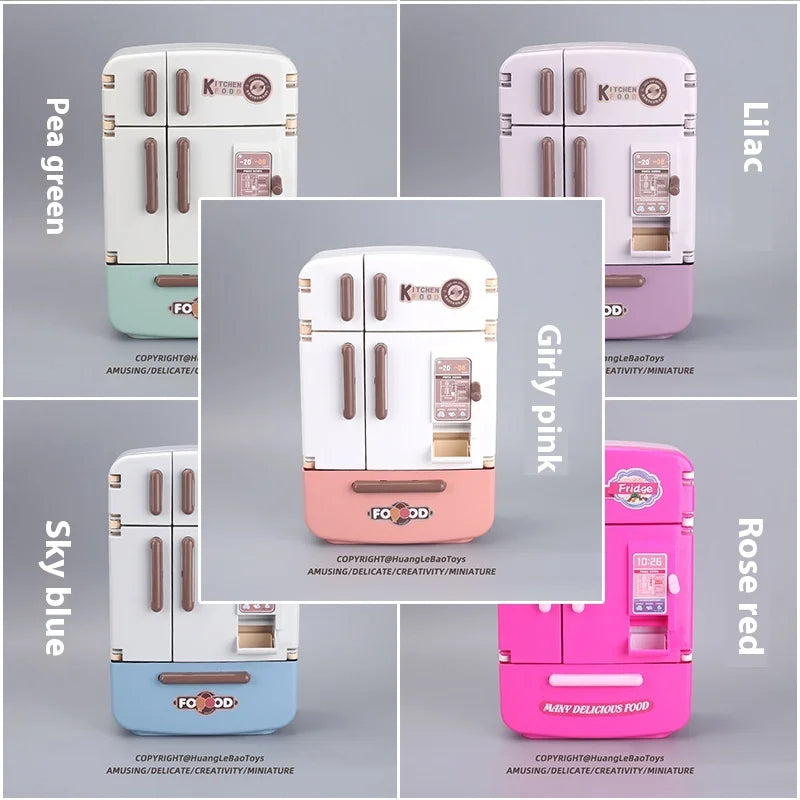 Children's toys simulated refrigerator girl boy large kitchen mini food play house holiday gift wisdom