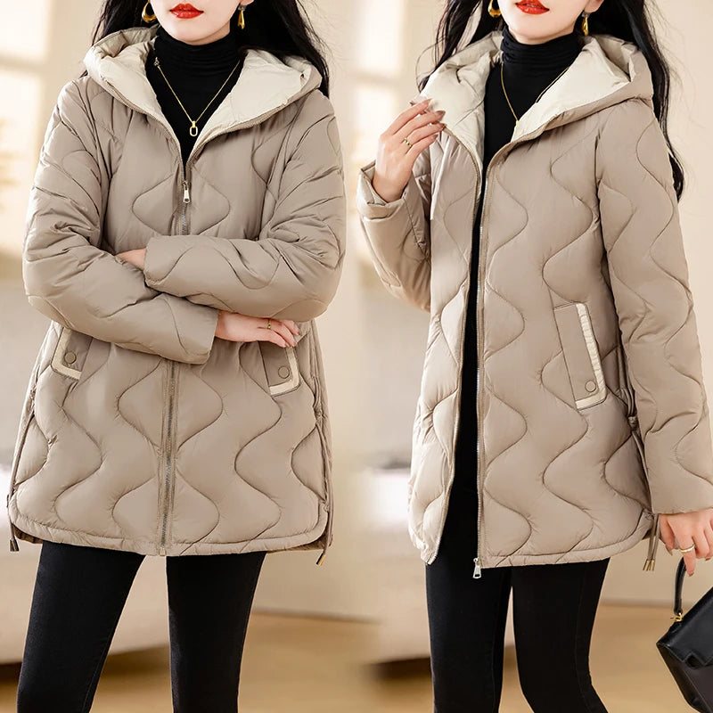 Women's Warm Cotton Jacket Winter Simple And Fashionable Women's Coat Plus Size Windproof Jacket Women's Top