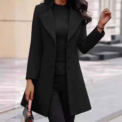 2024 Autumn/Winter New Women's Coat Korean Version Slim Fit Mid length Women's Woolen Coat