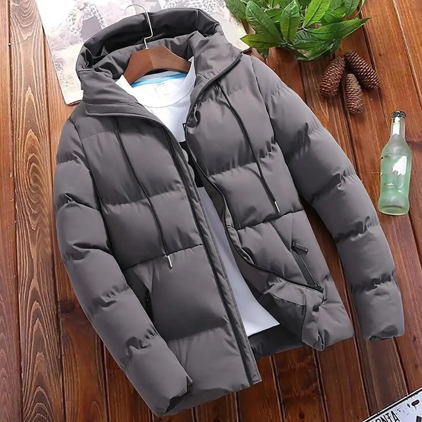 2025 Autumn/Winter Fashion Men's Jacket - Casual Comfortable Coat - Outdoor Warm With Cap Design - Business Men's Style