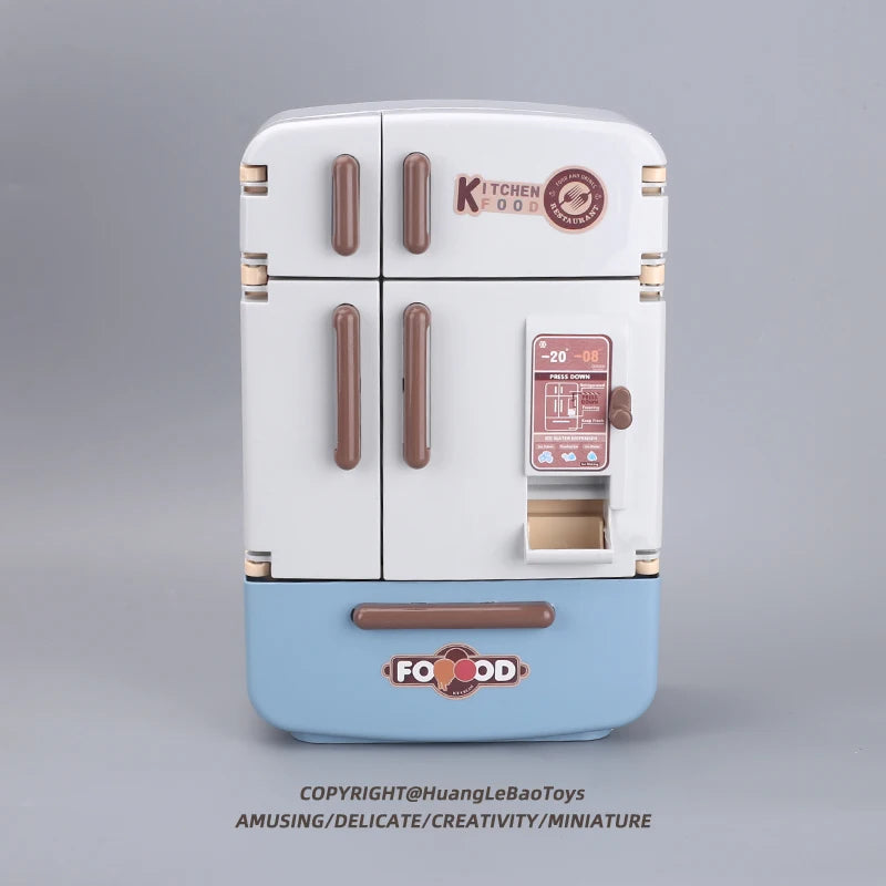 Children's toys simulated refrigerator girl boy large kitchen mini food play house holiday gift wisdom