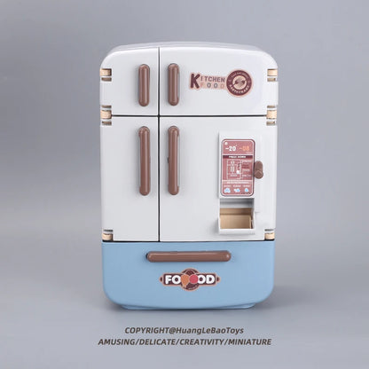 Children's toys simulated refrigerator girl boy large kitchen mini food play house holiday gift wisdom